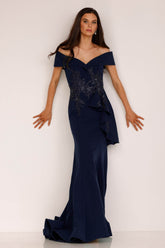Terani Couture 1911M9339 Long Off Shoulder Prom Dress