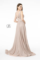 Embroidered A-Line Long Prom Dress