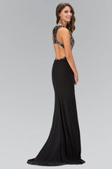 Floor Length Prom Dress with Bead and Sequin