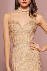 Formal Sweetheart Long Prom Dress All Beaded