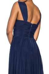 Front Cut-Out Bridesmaid Long Formal Dress
