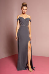 Off-Shoulder Long Formal Dress Bridesmaid