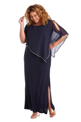 Long Plus Size Dress Poncho R&M Richards 7076W