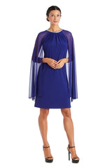 Short Petite Dress Chiffon R&M Richards 2496P