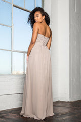 Sweetheart Long Bridesmaid Formal Dress