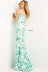 Jovani 08256 One Shoulder Long Prom Sexy Dress