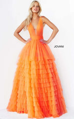 Jovani 07264 Sleeveless Layered Long Prom Dress