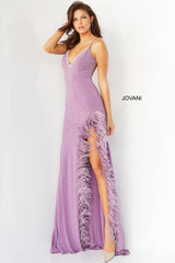 Jovani 08283 Spaghetti Strap Long Formal Gown