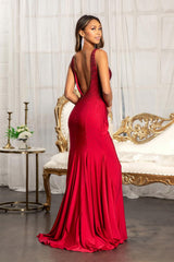 Long Sleeveless Formal Mermaid Fit Prom Dress
