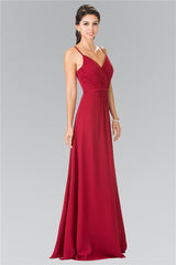 Sweetheart Spaghetti Strap Long Chiffon Dress Formal